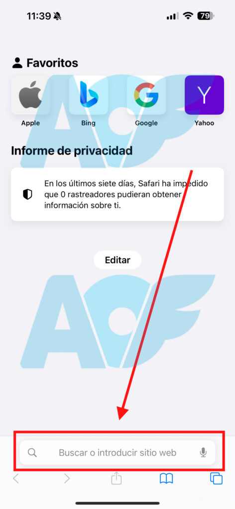 Usa la barra de búsqueda para acceder al sitio web de OnlyFans